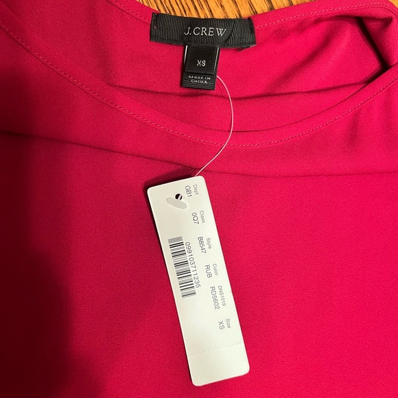 NWT J. Crew Red Mid-length Slip Dress Size XS - Picture 10 of 12